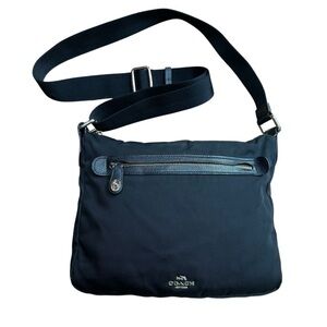 COACH Medium Crossbody in Nylon Canvas, Black Handbag